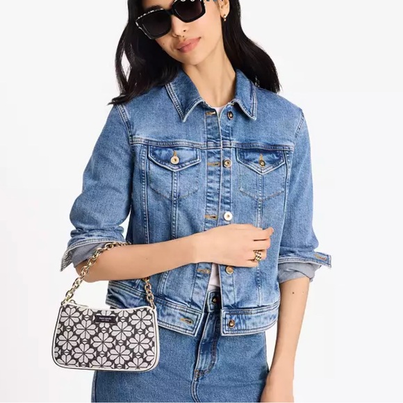 Kate Spade Jolie Spade Flower Jacquard Small
Convertible Crossbody Charcoal Grey - Picture 12 of 16